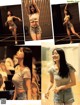 A collage of photos of a woman dancing on a stage.